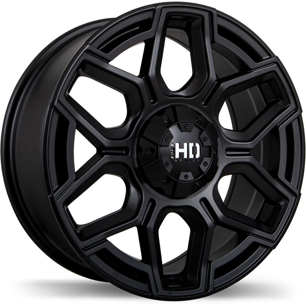 Fast HD Thunder Matte Black - 17x8 | +40 | 5x108 | 72.6mm - Wheel Haven