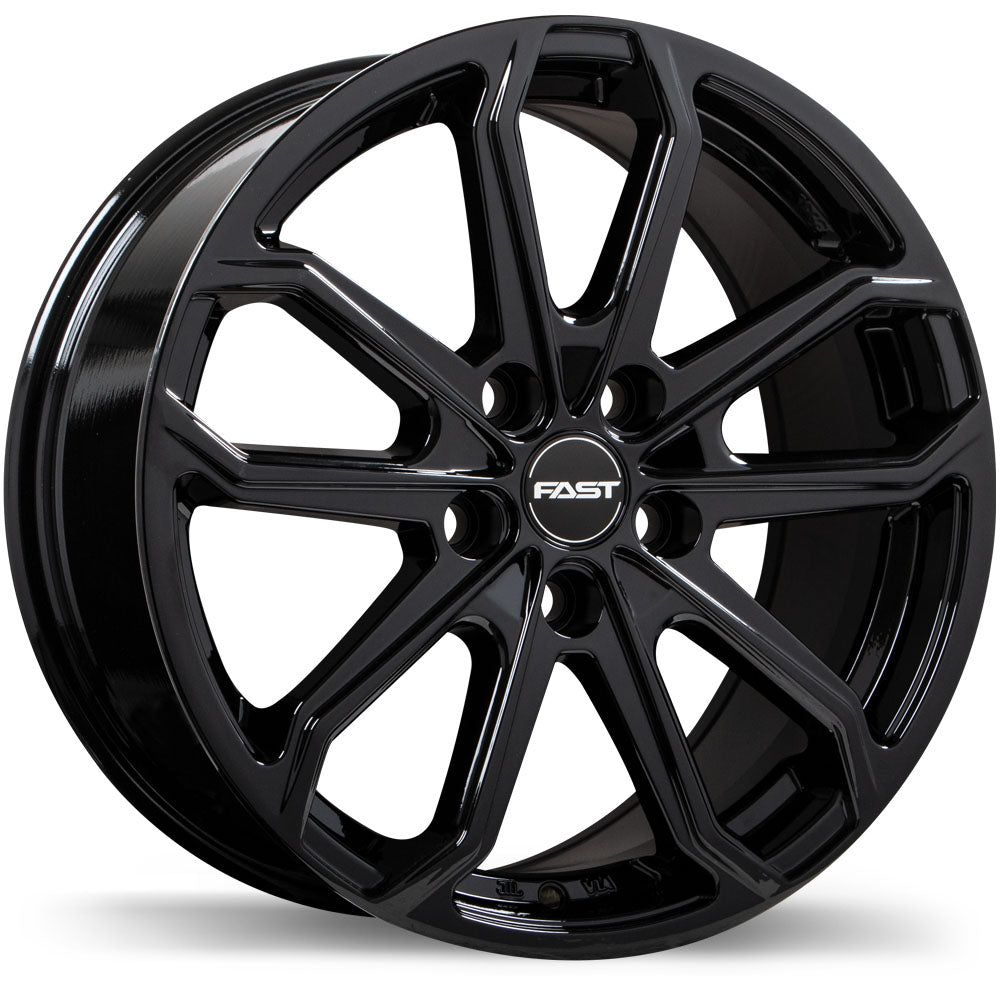 Fast Wheels Impression Gloss Black - 18x8 | +40 | 5x114.3 | 67.1mm - Wheel Haven