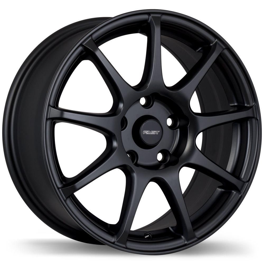 Fast Wheels Orbit Matte Black - 15x6.5 | +36 | 4x108 | 63.4mm - Wheel Haven