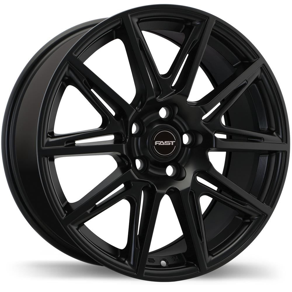 Fast Wheels Switch Satin Black - 17x7.5 | +45 | 5x108 | 63.4mm - Wheel Haven