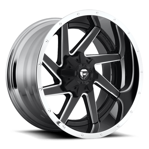 Fuel Offroad D265 RENEGADE MATTE BLACK MILLED 22x12 -44 6x135,6x139.7mm 106.1mm - Wheel Haven