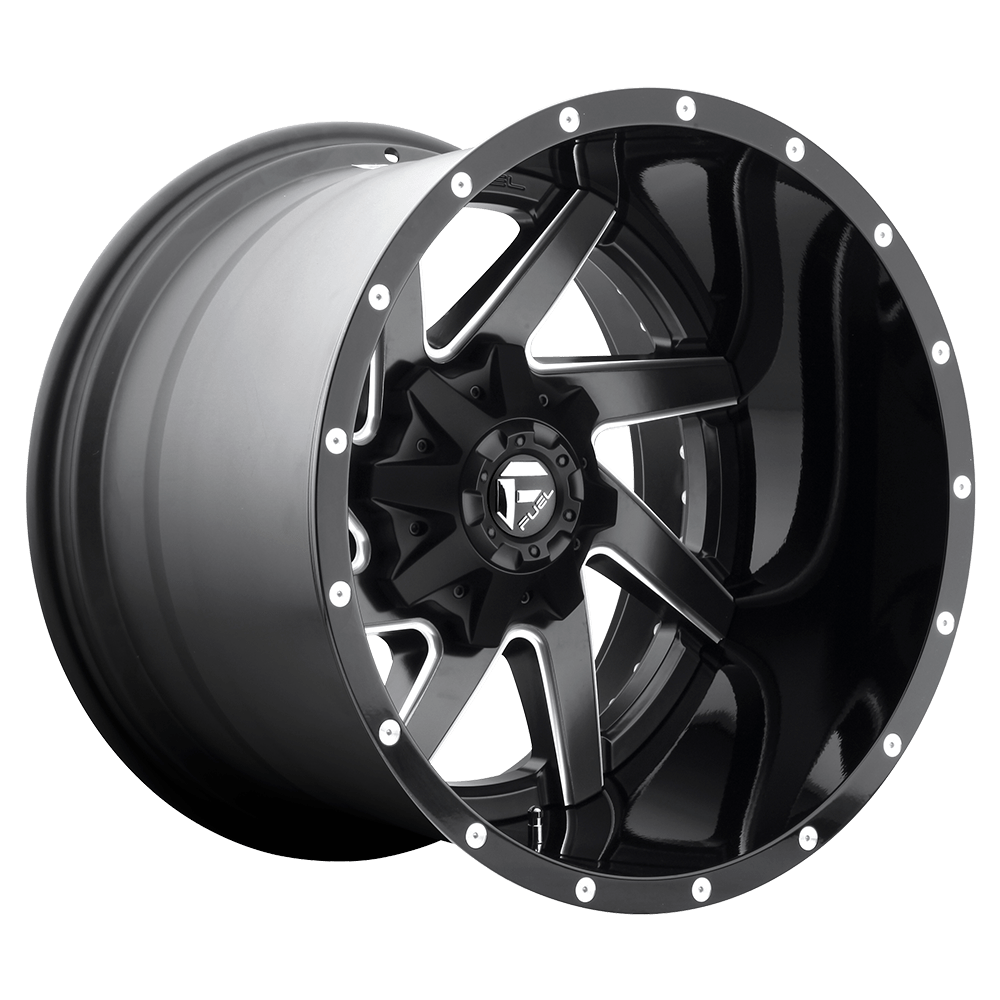 Fuel Offroad D265 RENEGADE MATTE BLACK MILLED 22x12 -44 6x135,6x139.7mm 106.1mm - Wheel Haven