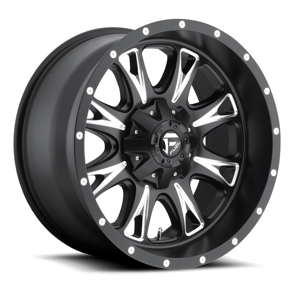 Fuel Offroad D513 THROTTLE MATTE BLACK MILLED 17x9 -12 5x135,5x127mm 87.1mm - Wheel Haven