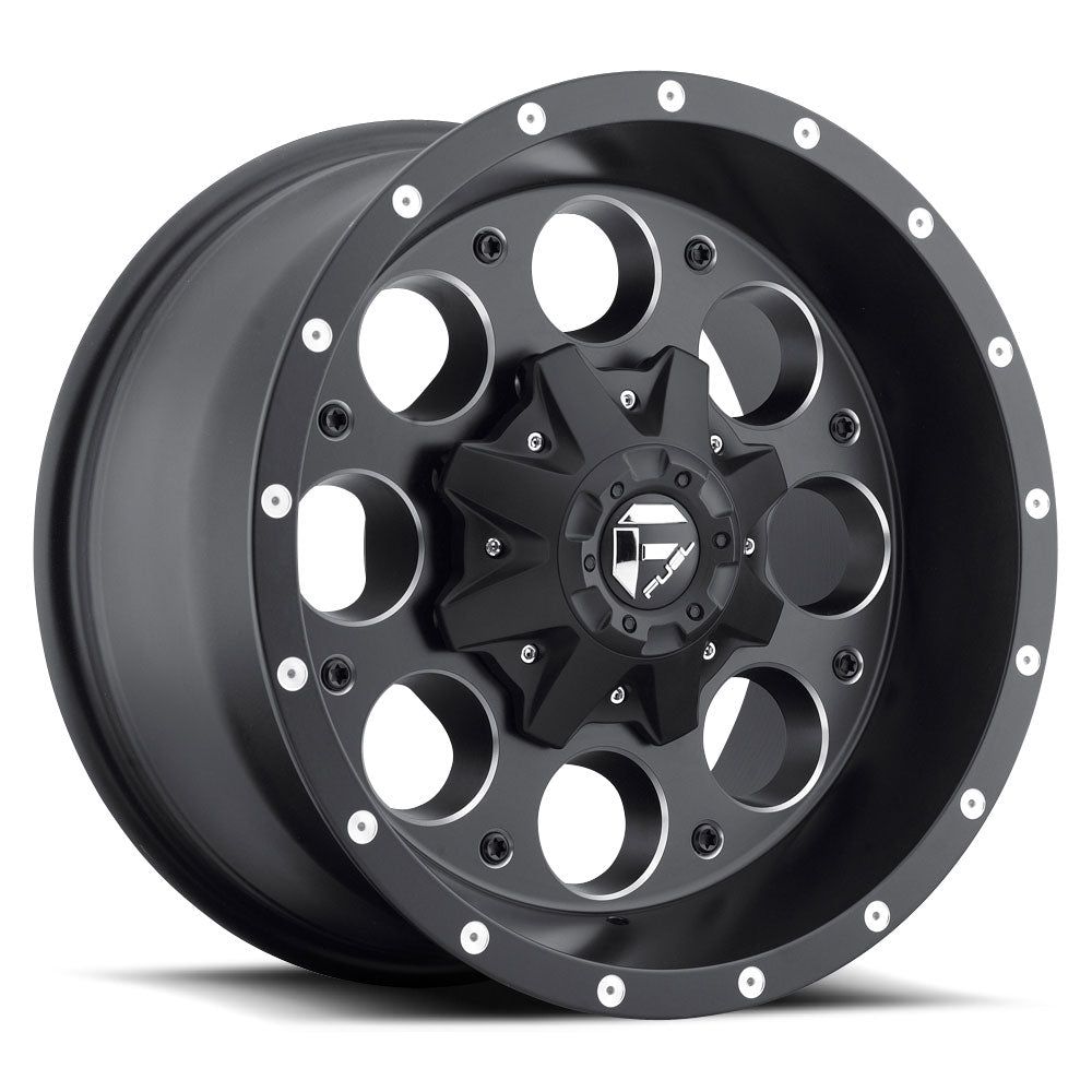 Fuel Offroad D525 REVOLVER MATTE BLACK MILLED 15x8 -18 5x114.3,5x120.65mm 72.6mm - Wheel Haven