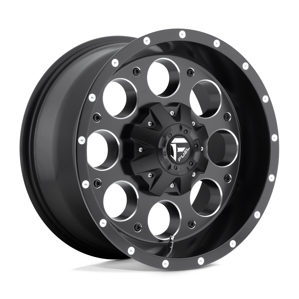 Fuel Offroad D525 REVOLVER MATTE BLACK MILLED 15x8 -18 5x114.3,5x120.65mm 72.6mm - Wheel Haven