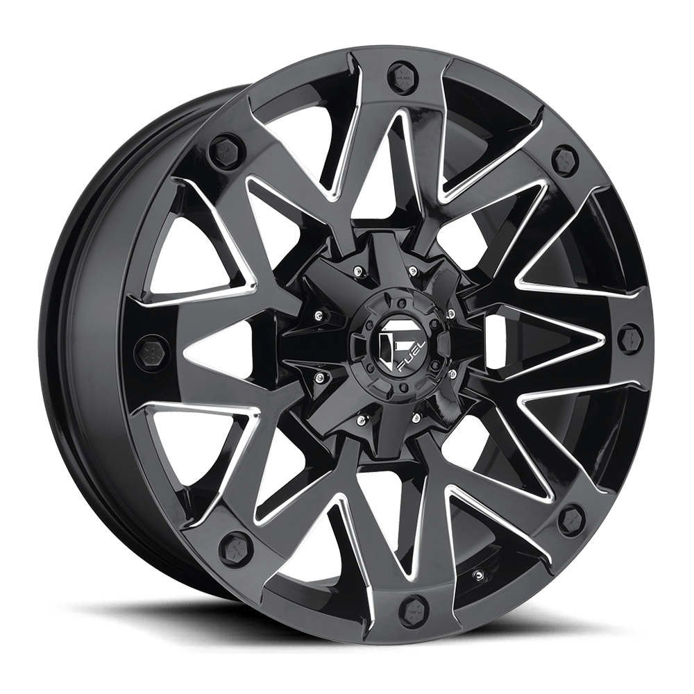 Fuel Offroad D555 AMBUSH GLOSS BLACK MILLED 20x10 -18 6x135,6x139.7mm 106.1mm - Wheel Haven