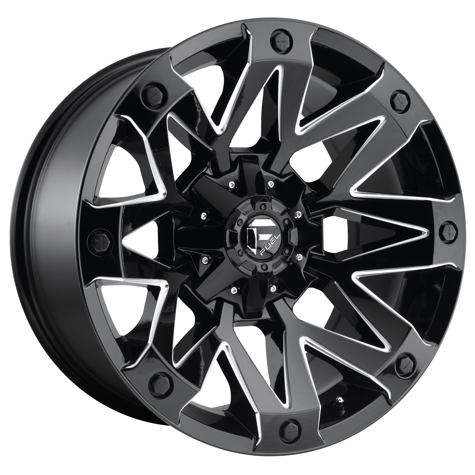 Fuel Offroad D555 AMBUSH GLOSS BLACK MILLED 20x10 -18 6x135,6x139.7mm 106.1mm - Wheel Haven