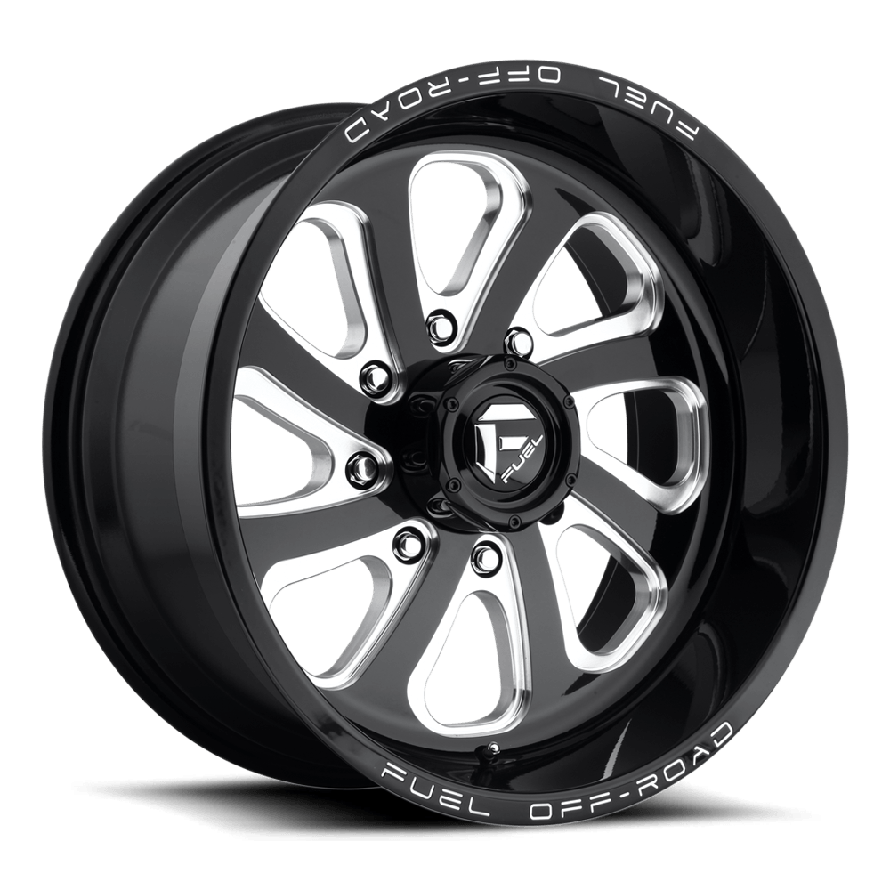 Fuel Offroad D587 FLOW GLOSS BLACK MILLED 18x9 -12 8x165.1mm 125.2mm - Wheel Haven