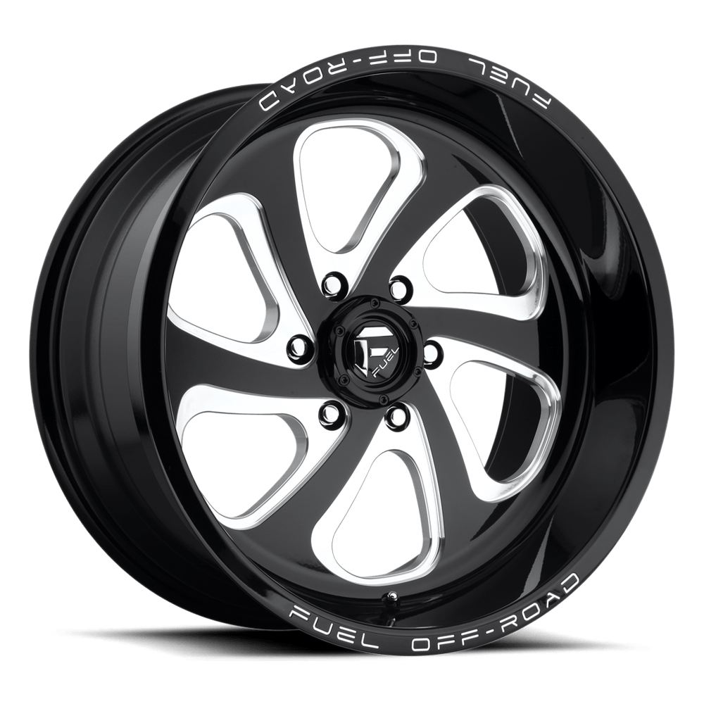 Fuel Offroad D587 FLOW GLOSS BLACK MILLED 18x9 -12 8x165.1mm 125.2mm - Wheel Haven
