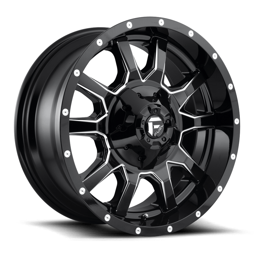 Fuel Offroad D627 VANDAL GLOSS BLACK MILLED 20x12 -43 5x114.3,5x127mm 78.1mm - Wheel Haven