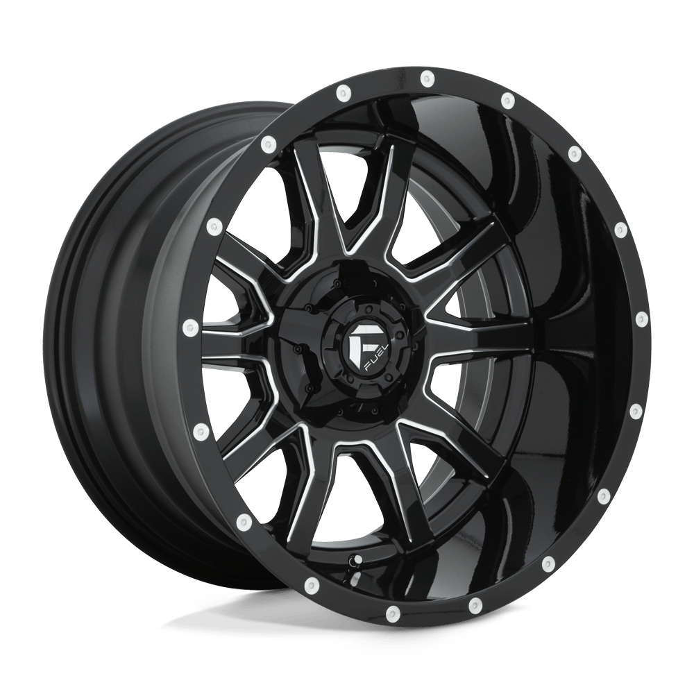 Fuel Offroad D627 VANDAL GLOSS BLACK MILLED 20x12 -43 5x114.3,5x127mm 78.1mm - Wheel Haven