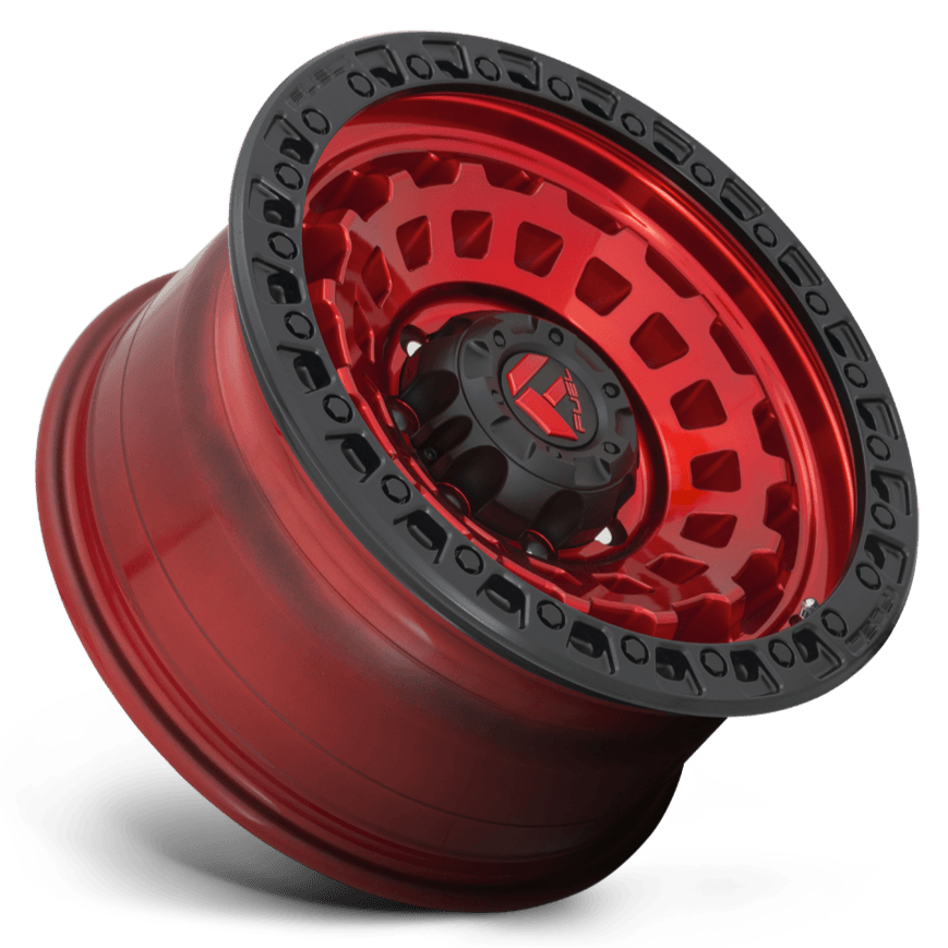 Fuel Offroad D632 ZEPHYR CANDY RED BLACK BEAD RING 18x9 -12 5x127mm 71.5mm - Wheel Haven