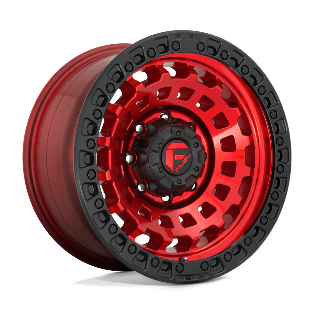 Fuel Offroad D632 ZEPHYR CANDY RED BLACK BEAD RING 18x9 -12 5x127mm 71.5mm - Wheel Haven