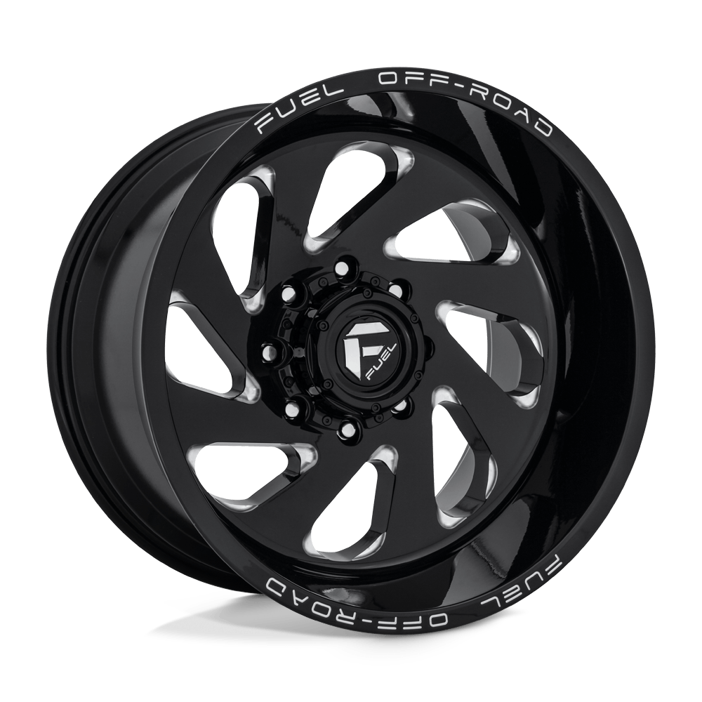 Fuel Offroad D637 VORTEX GLOSS BLACK MILLED 22x12 -44 5x127mm 78.1mm - Wheel Haven