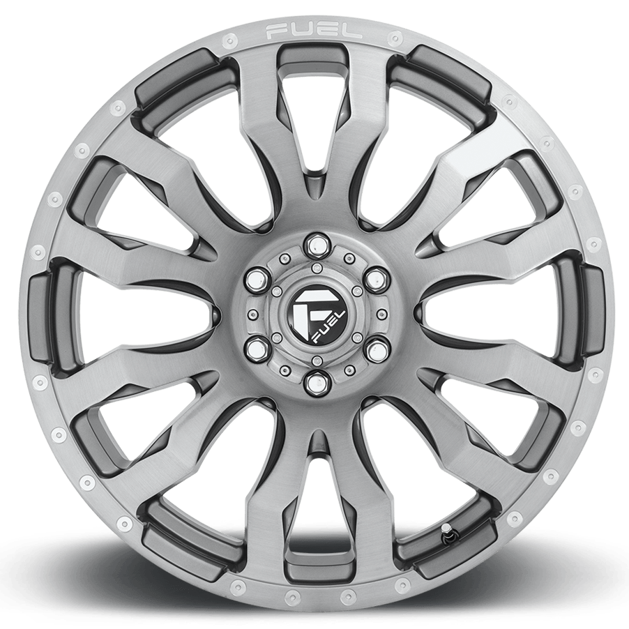 Fuel Offroad D693 BLITZ BRUSHED GUN METAL TINTED CLEAR 20x8.25 +105 8x210mm 154.3mm - Wheel Haven