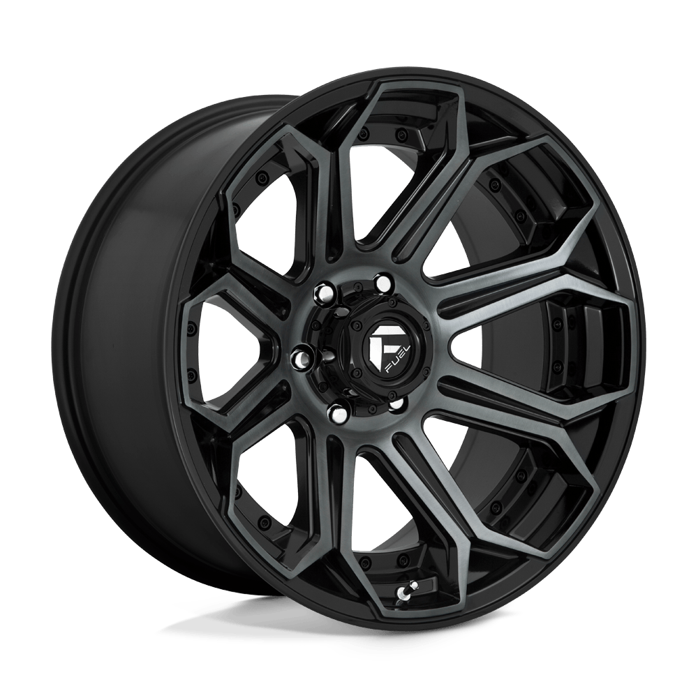 Fuel Offroad D704 SIEGE GLOSS MACHINED DOUBLE DARK TINT 22x10 -18 6x135mm 87.1mm - Wheel Haven