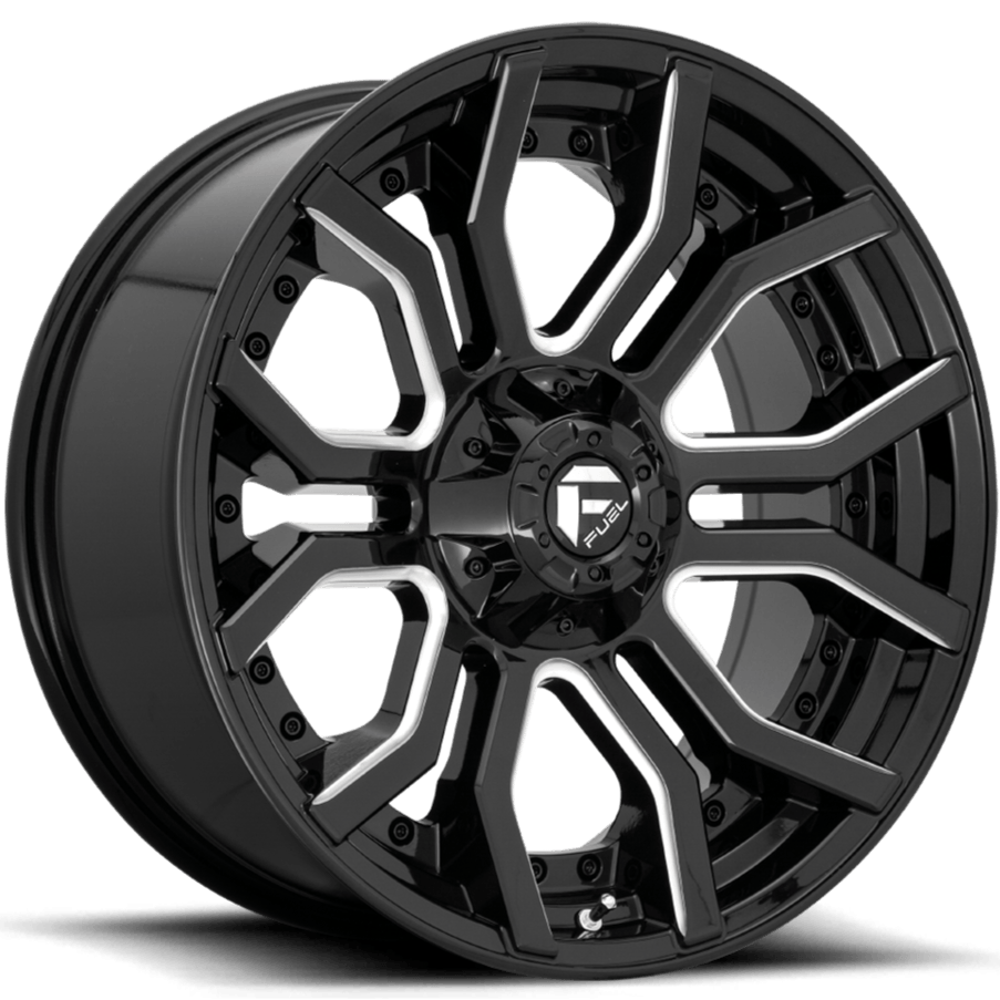 Fuel Offroad D711 RAGE GLOSS BLACK MILLED 24x12 -44 5x127,5x139.7mm 87.1mm - Wheel Haven
