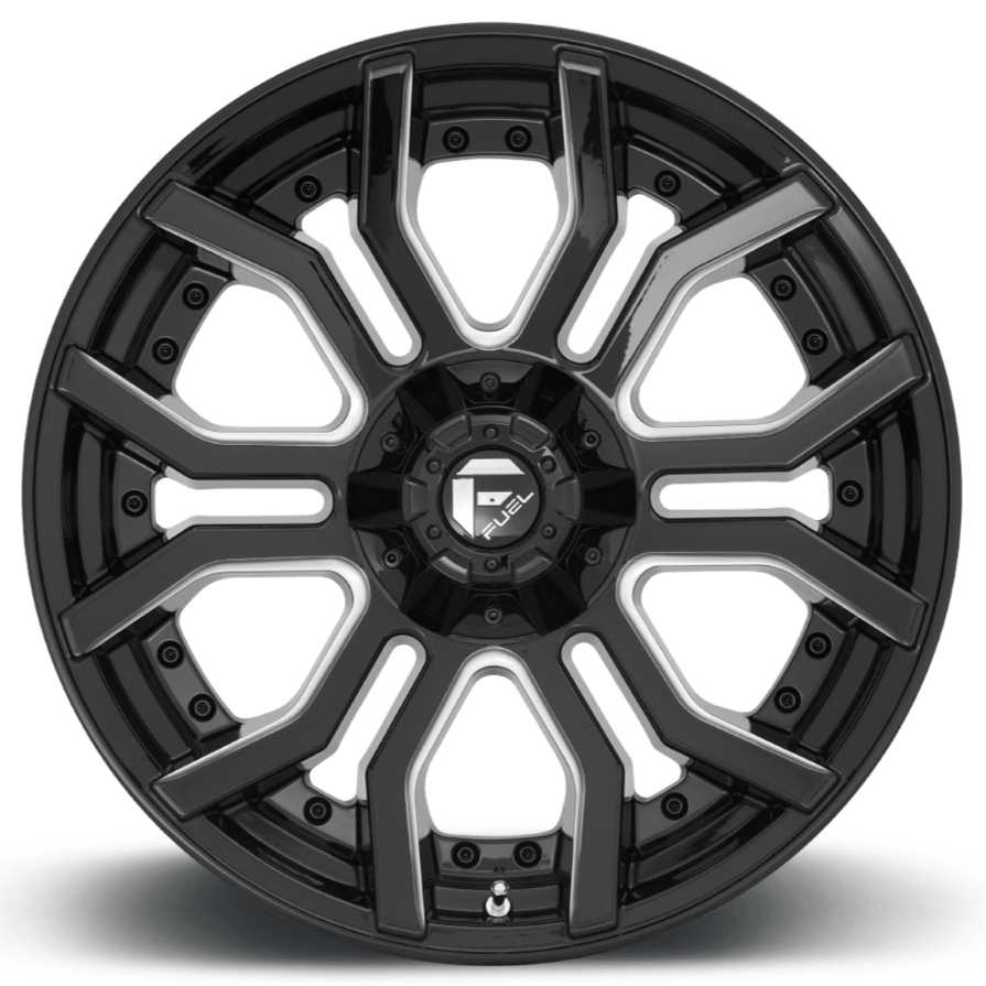 Fuel Offroad D711 RAGE GLOSS BLACK MILLED 24x12 -44 5x127,5x139.7mm 87.1mm - Wheel Haven