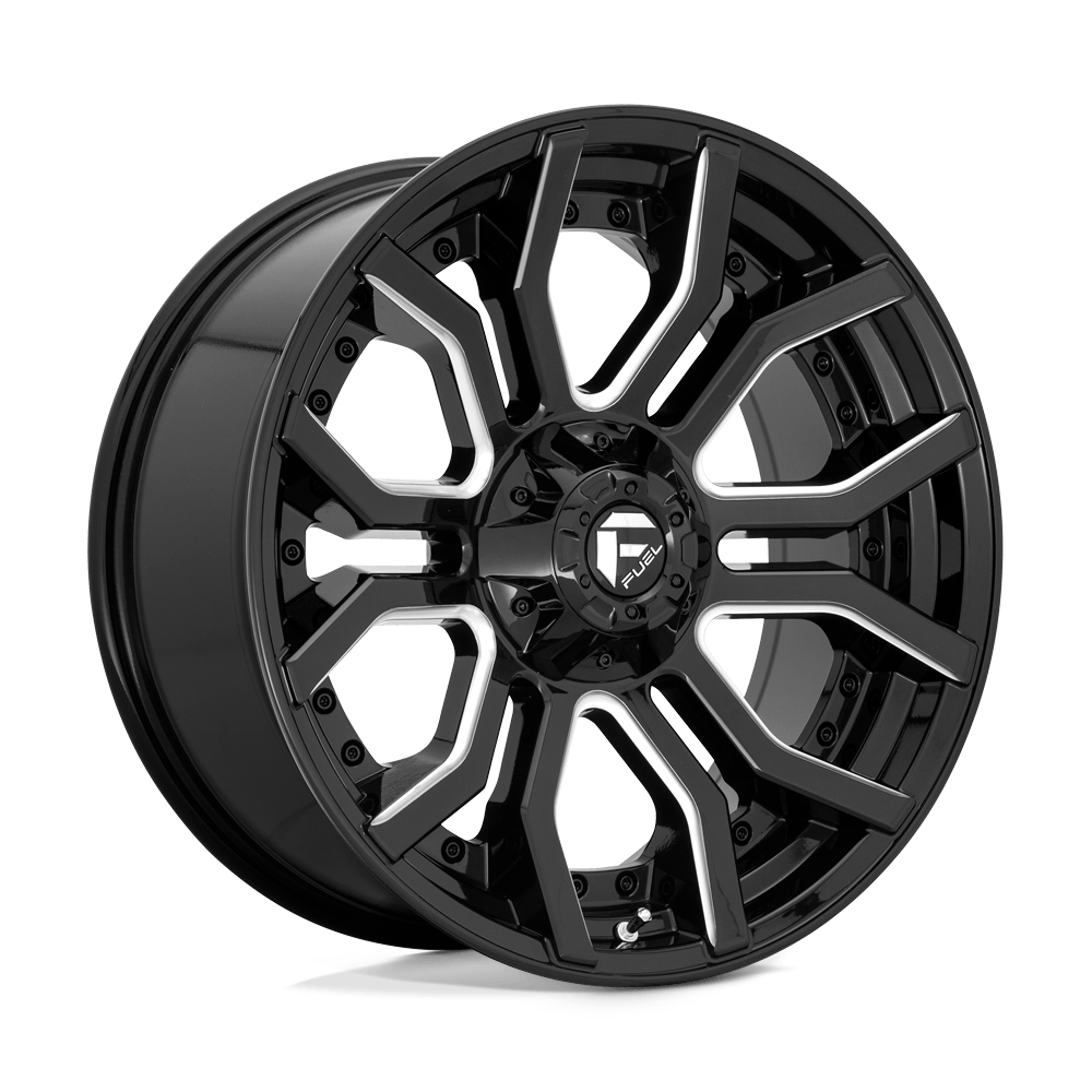 Fuel Offroad D711 RAGE GLOSS BLACK MILLED 24x12 -44 5x127,5x139.7mm 87.1mm - Wheel Haven