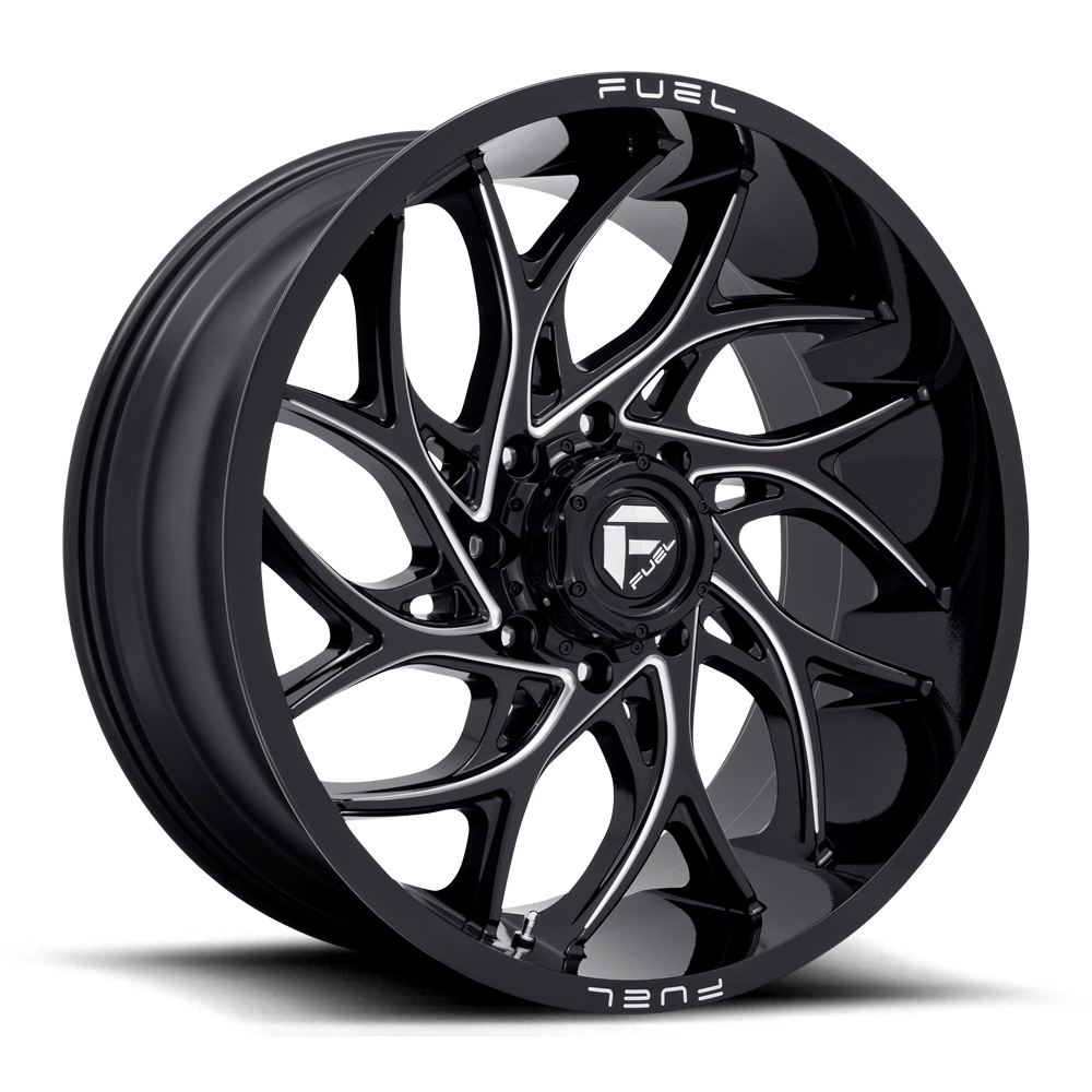 Fuel Offroad D741 RUNNER GLOSS BLACK MILLED 15x7 +10 4x156mm 132.0mm - Wheel Haven