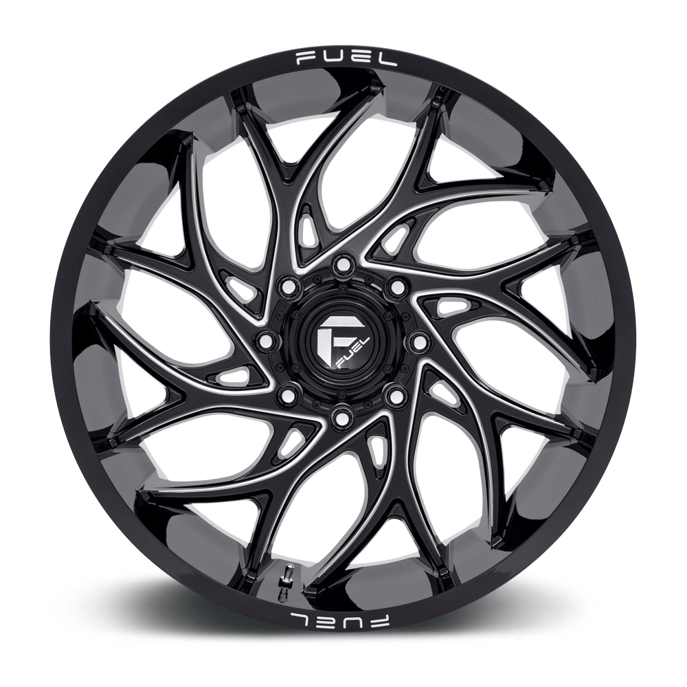 Fuel Offroad D741 RUNNER GLOSS BLACK MILLED 15x7 +10 4x156mm 132.0mm - Wheel Haven