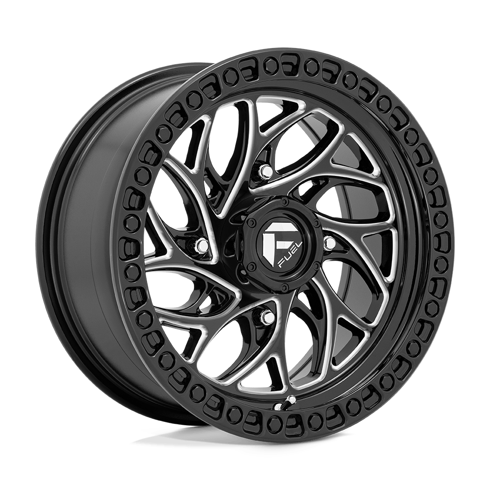 Fuel Offroad D741 RUNNER GLOSS BLACK MILLED 15x7 +10 4x156mm 132.0mm - Wheel Haven