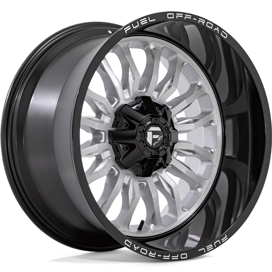 Fuel Offroad D798 ARC Silver Brushed Face w/ Milled Black Lip - 22x12 | -44 | 5X114.3 / 5X127 | 78.1mm - Wheel Haven