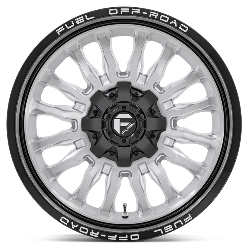 Fuel Offroad D798 ARC Silver Brushed Face w/ Milled Black Lip - 22x12 | -44 | 5X114.3 / 5X127 | 78.1mm