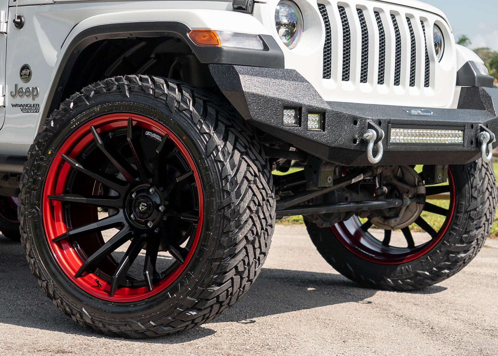 Fuel Offroad FC403 BURN Matte Black w/ Candy Red Lip - 24x12 | -44 | 6x135 | 87.1mm