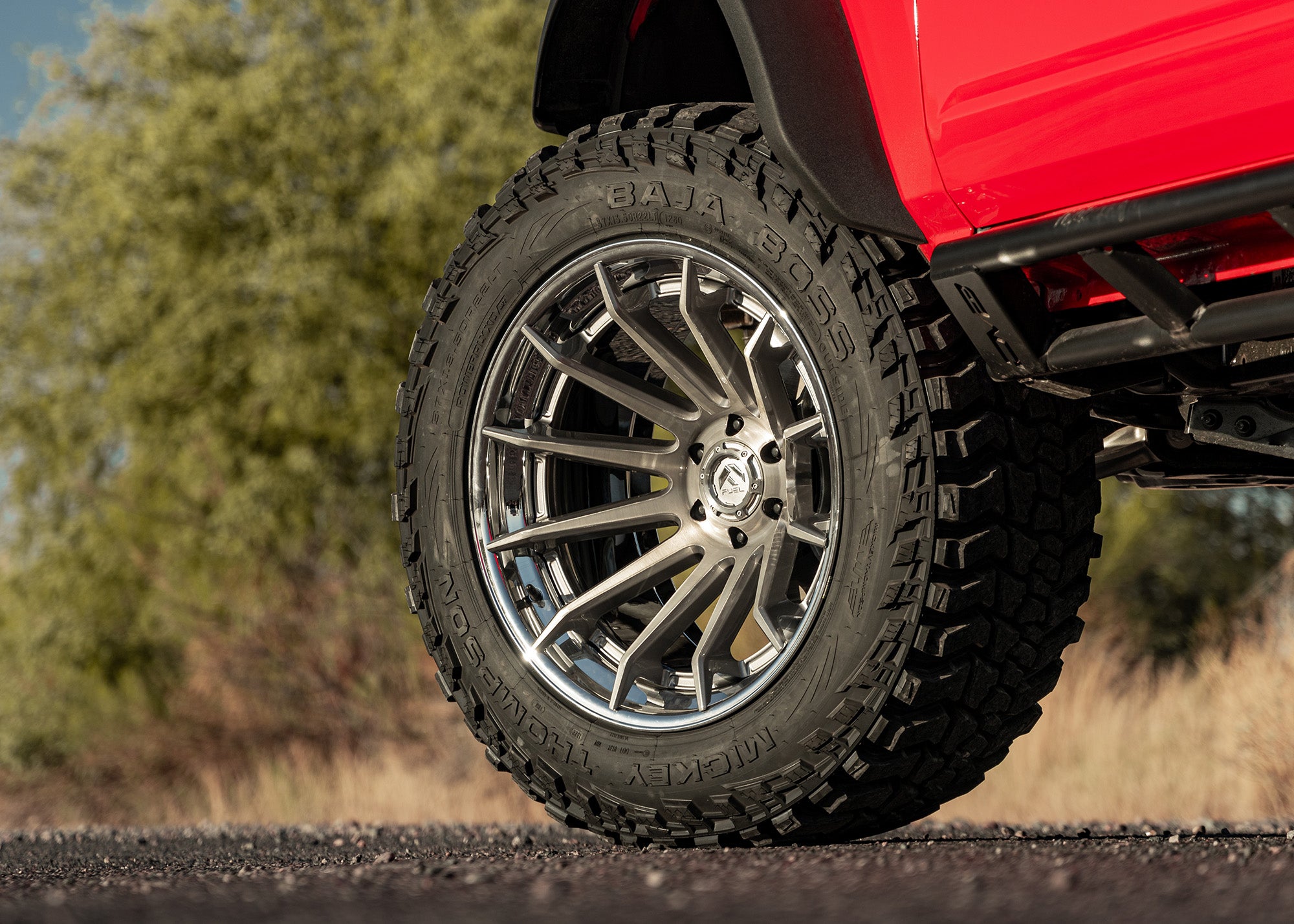 Fuel Offroad FC403 BURN Platinum w/ Chrome Lip - 22x12 | -44 Fuel Offroad FC403 BURN Platinum w/ Chrome Lip - 22x12 | -44