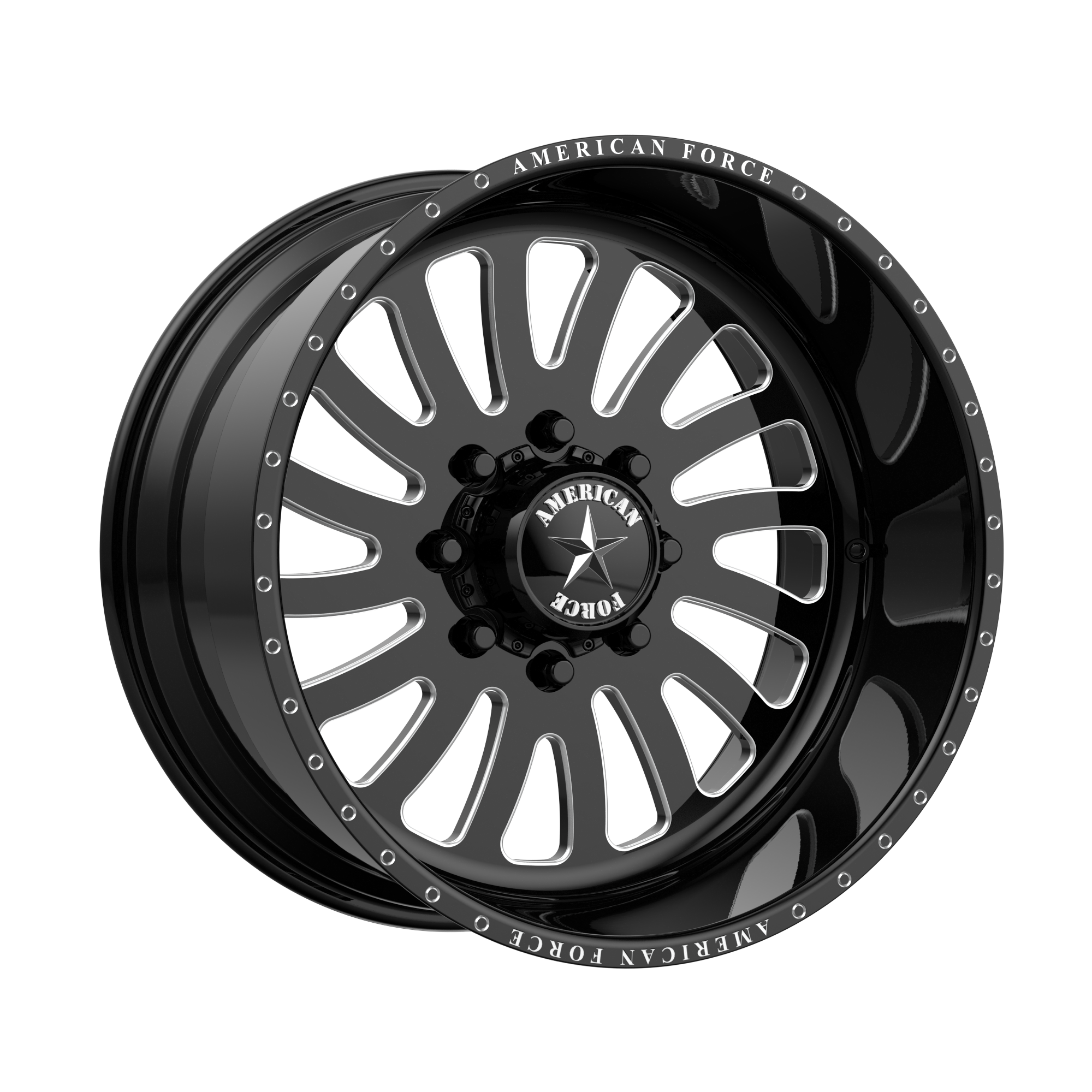 American Force AFW 74 OCTANE SS Gloss Black Machined - 20x10 | -25 | 8x165.1 | 122.4mm