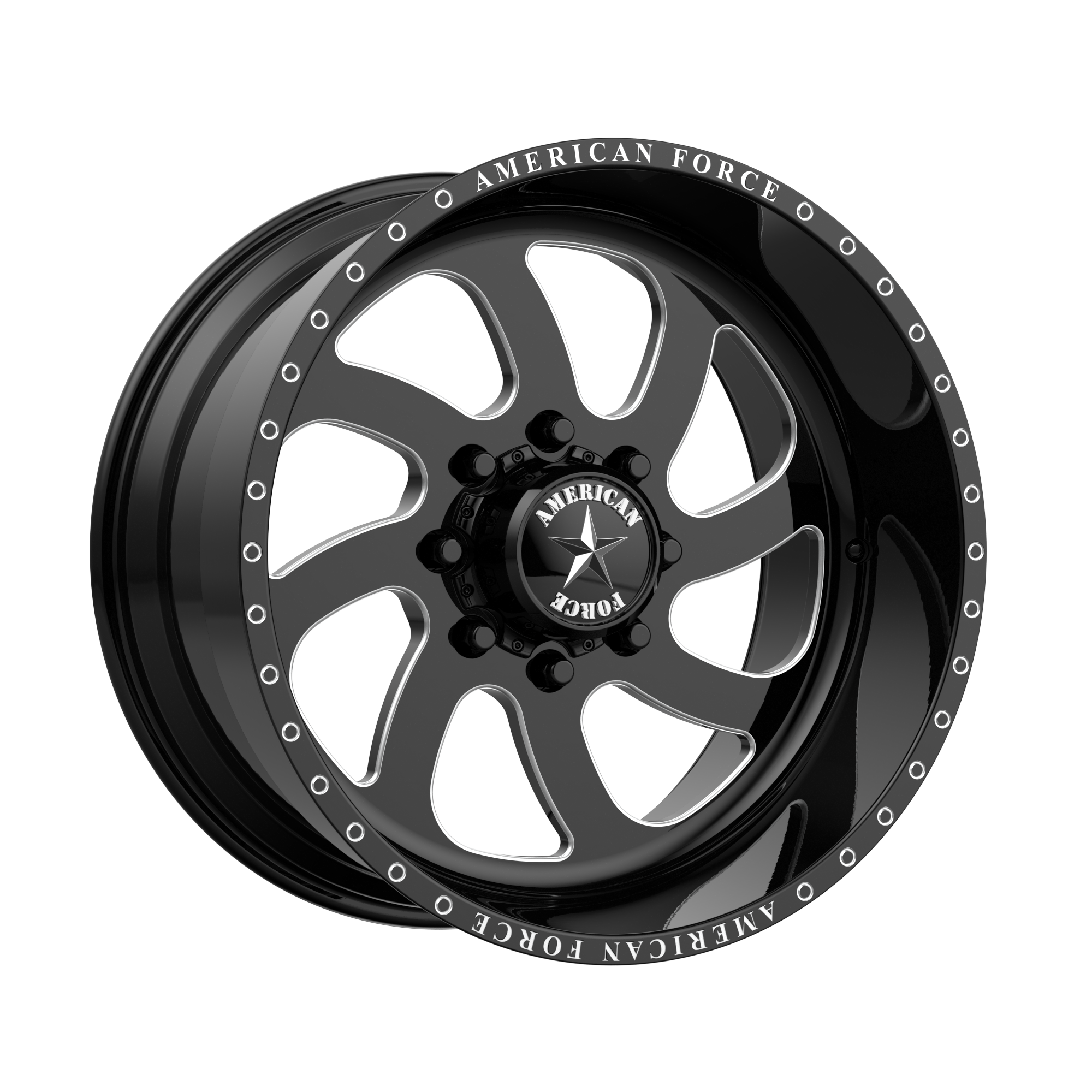 American Force AFW 76 BLADE SS Gloss Black Machined - 20x9 | +0 | 6x139.7 | 78.1mm