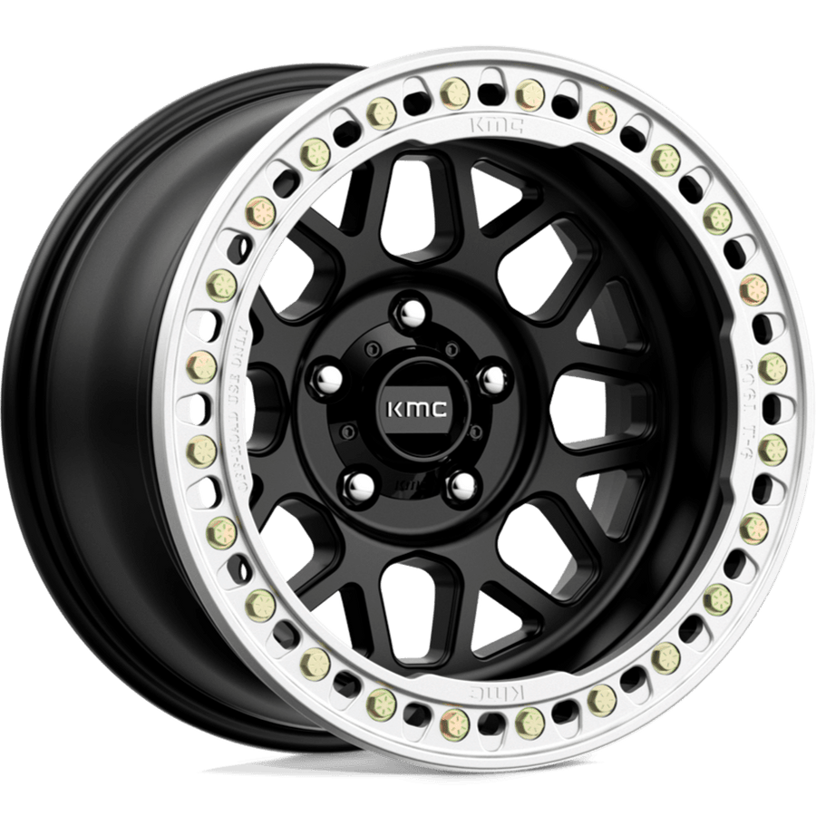 You can find KMC KM235 Grenade Crawl Beadlock Satin Black - 20x10 | -48 |  8x165.1 | 125.2mm here in the Wheel Haven with Free Shipping on 4 Wheels or  Tires