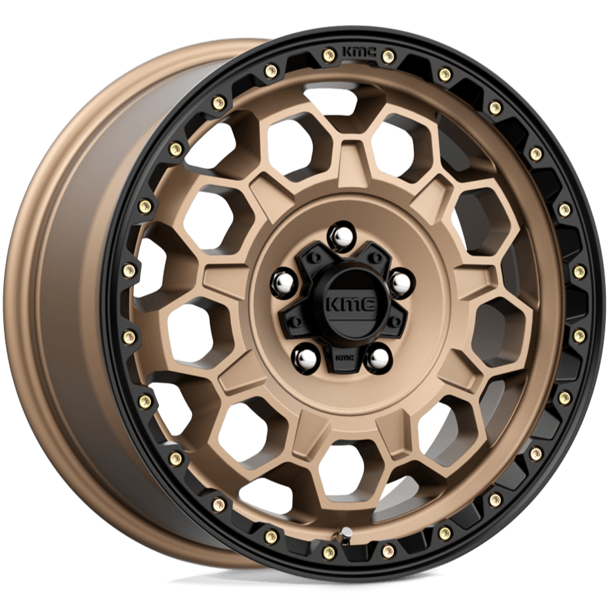KMC KM545 Trek Matte Bronze w/ Black Lip - 17x9 | -12 | 5x127 | 71.5mm - Wheel Haven