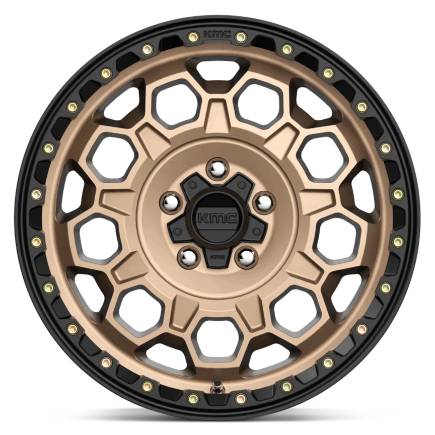 KMC KM545 Trek Matte Bronze w/ Black Lip - 17x9 | -12 | 5x127 | 71.5mm - Wheel Haven