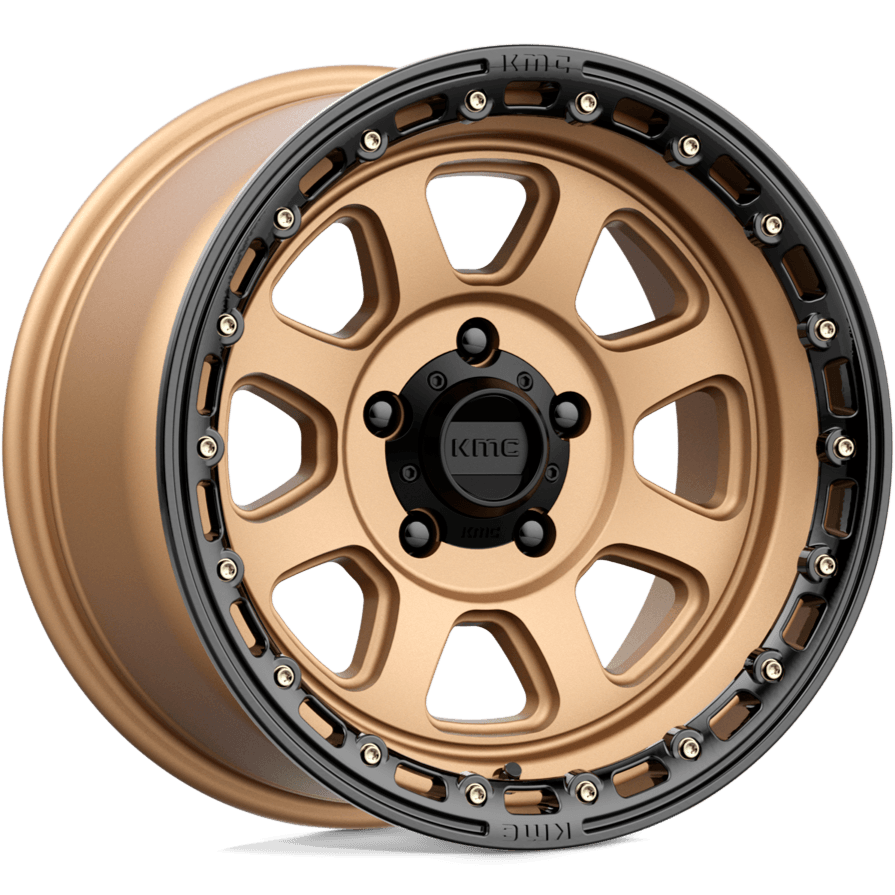 KMC KM548 Chase Matte Bronze w/ Black Lip - 20x9 | +0 | 8x165.1 | 125.2mm - Wheel Haven