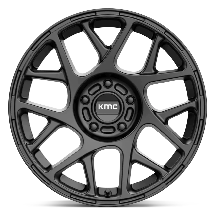 KMC KM708 Bully Satin Black - 18x8 | +38 | 5x120 | 74.1mm - Wheel Haven
