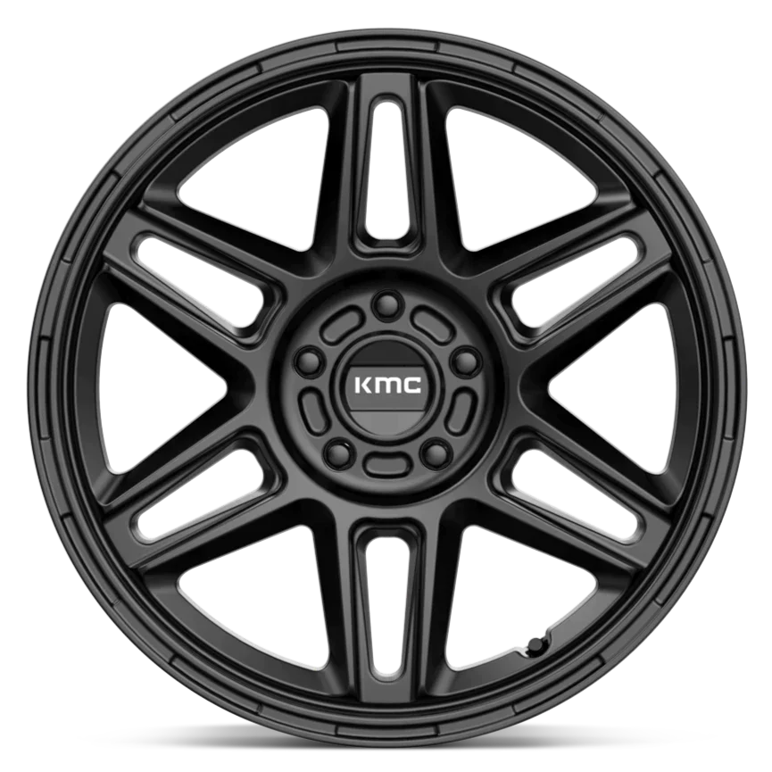 KMC KM716 Nomad Satin Black - 17x8 | +38 | 5x110 | 72.6mm - Wheel Haven