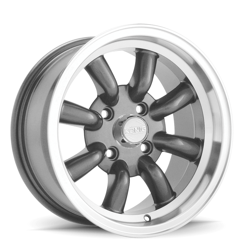 Konig Rewind Graphite Machined Lip - 15x7 | +0 | 4x114.3 | 73.1mm - Wheel Haven