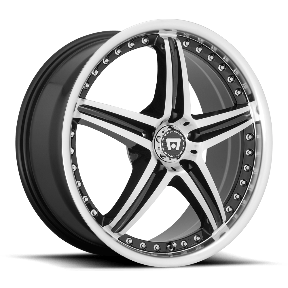 Motegi MR107 D5S Gloss Black Machined - 16x7 | 5x100 | +45 | 72.6mm - Wheel Haven