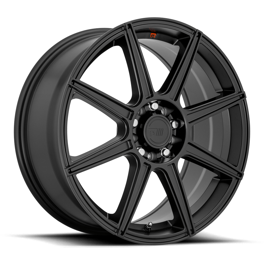 Motegi MR142 CS8 Satin Black w/ Red Stripe - 17x7 | 5x100, 5x114.3 | +40 | 72.6mm - Wheel Haven