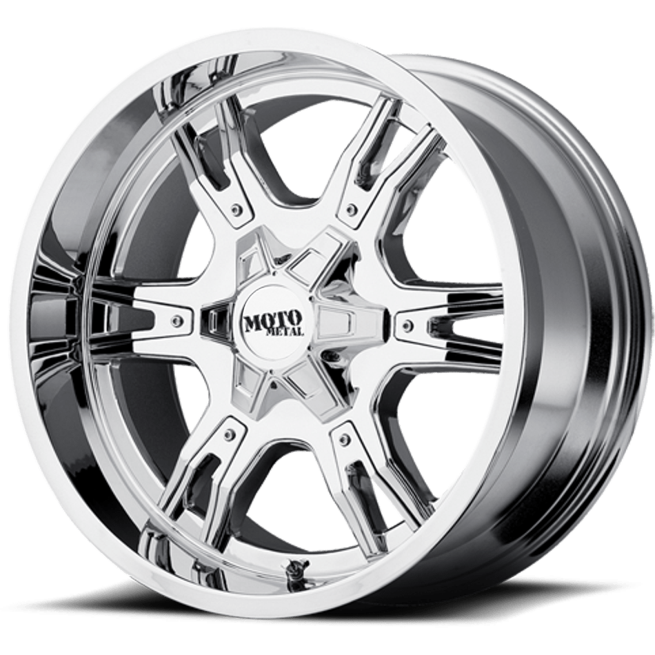 Moto Metal MO969 Chrome w/ Red And Black Accents - 18x10 | -24 | 6x139.7 | 106.1mm - Wheel Haven