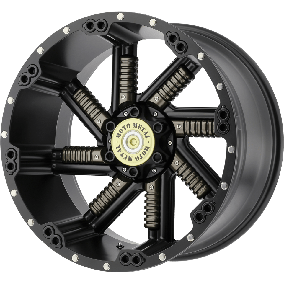 Moto Metal MO979 BUCKSHOT Satin Black w/ Gun Metal Inserts - 20x12 | -44 | 6x135, 6x139.7 | 106.1mm - Wheel Haven