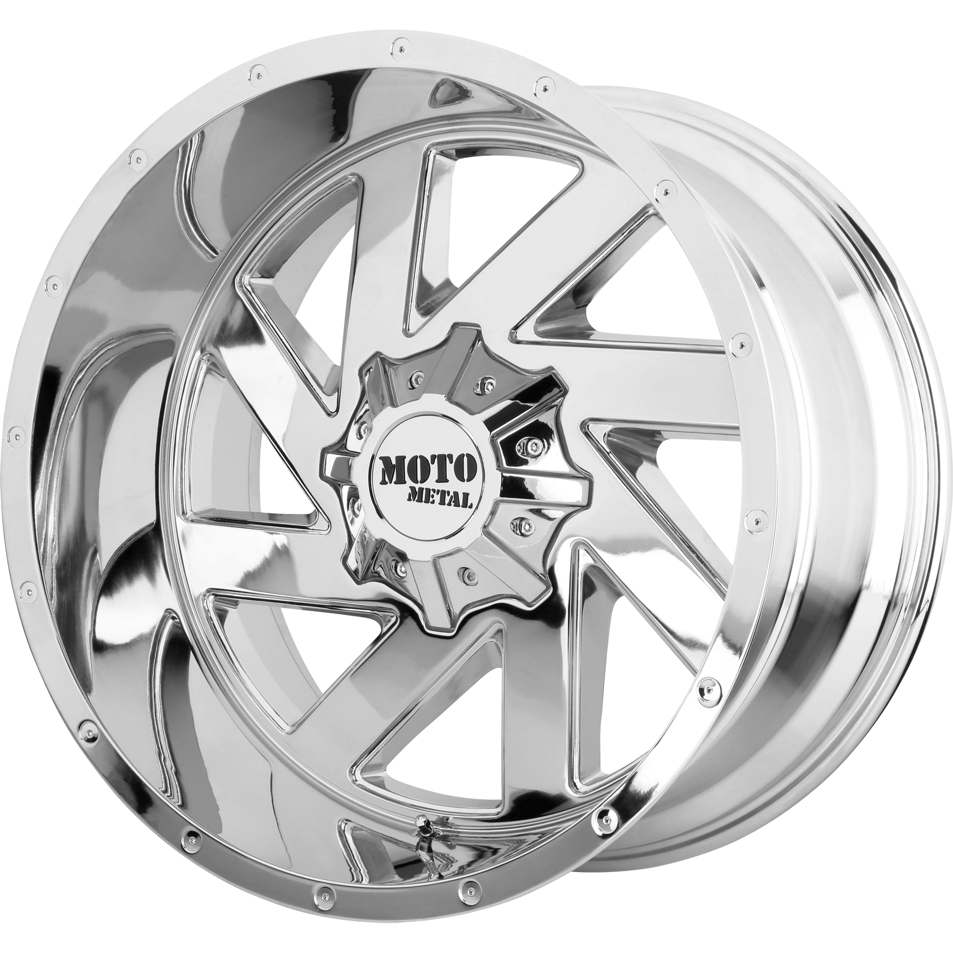 Moto Metal MO988 MELEE Chrome - 22x10 | -18 | 5x127, 5x139.7 | 78.1mm - Wheel Haven