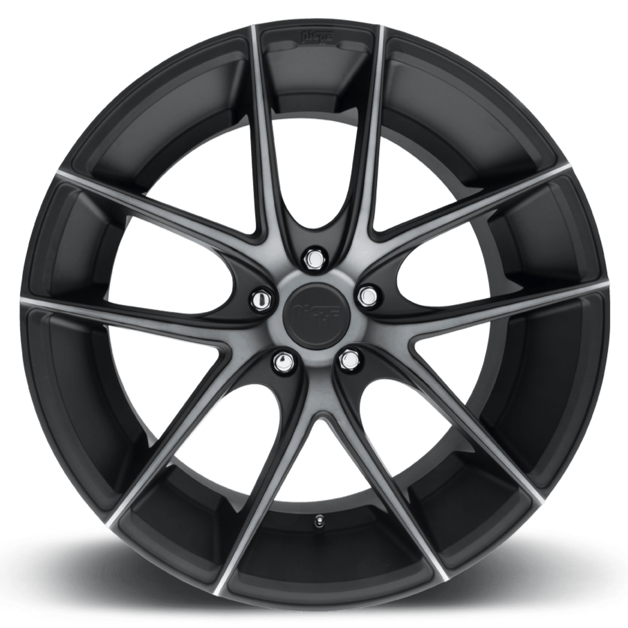 Niche M130 TARGA 18 x 8 | 5x108 | +40 | 63.4mm - Black & Machined w/ DarkTint - Wheel Haven