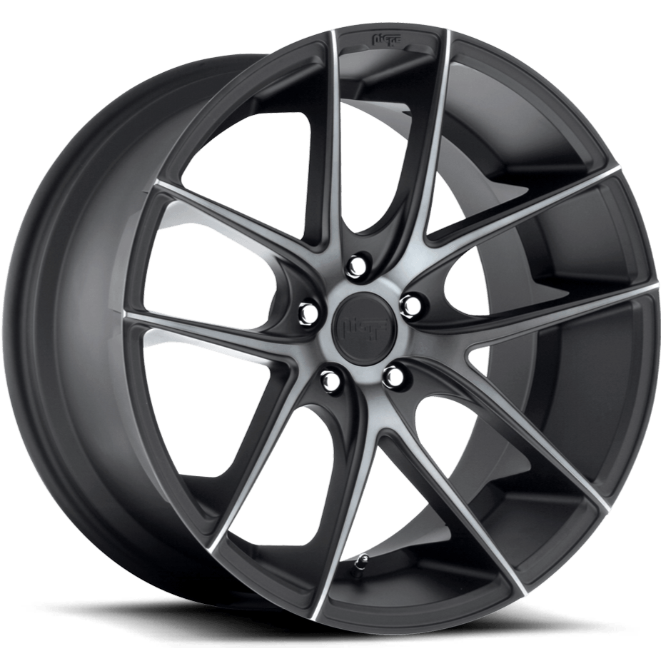 Niche M130 TARGA 20 x 8.5 | 5x115 | +15 | 71.5mm - Black & Machined w/ DarkTint - Wheel Haven