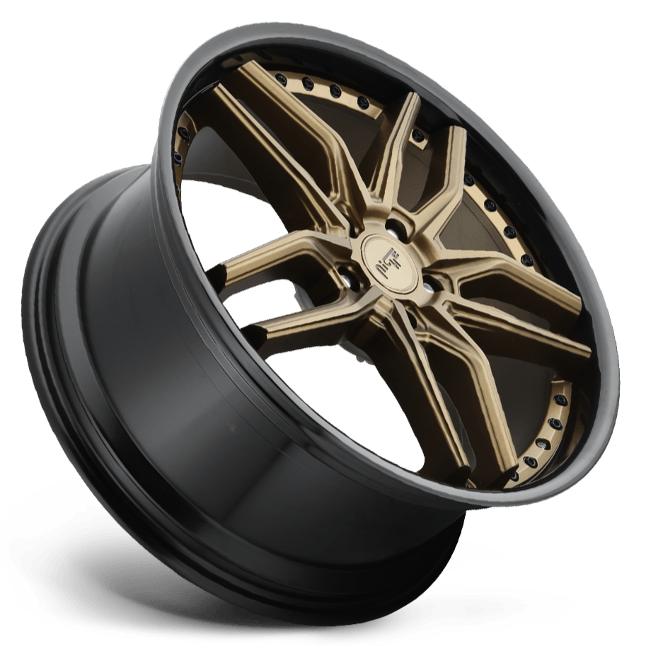 Niche M195 METHOS 20 x 9 | 5x120 | +35 | 72.6mm - Bronze w/ Gloss Black Lip - Wheel Haven