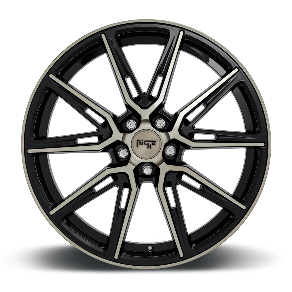 Niche M219 GEMELLO 20 x 10.5 | 5x120 | +40 | 72.6mm - Gloss Black & Machined DDT - Wheel Haven