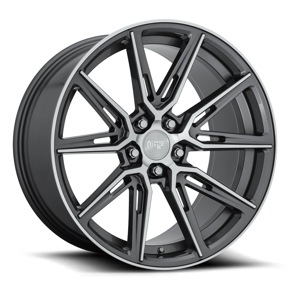 Niche M220 GEMELLO 20 x 10.5 | 5x115 | +20 | 71.5mm - Gloss Anthracite & Machined - Wheel Haven