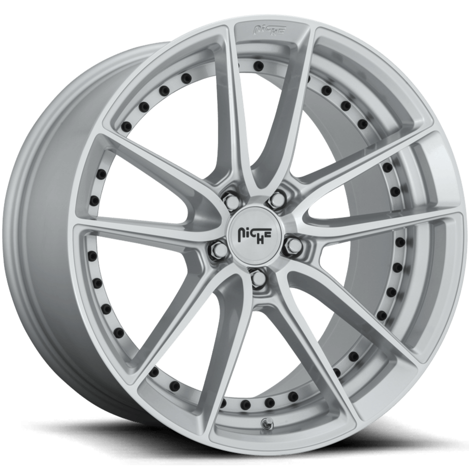 Niche M221 DFS 22 x 10.5 | 5x120 | +40 | 74.1mm - Silver & Machined - Wheel Haven